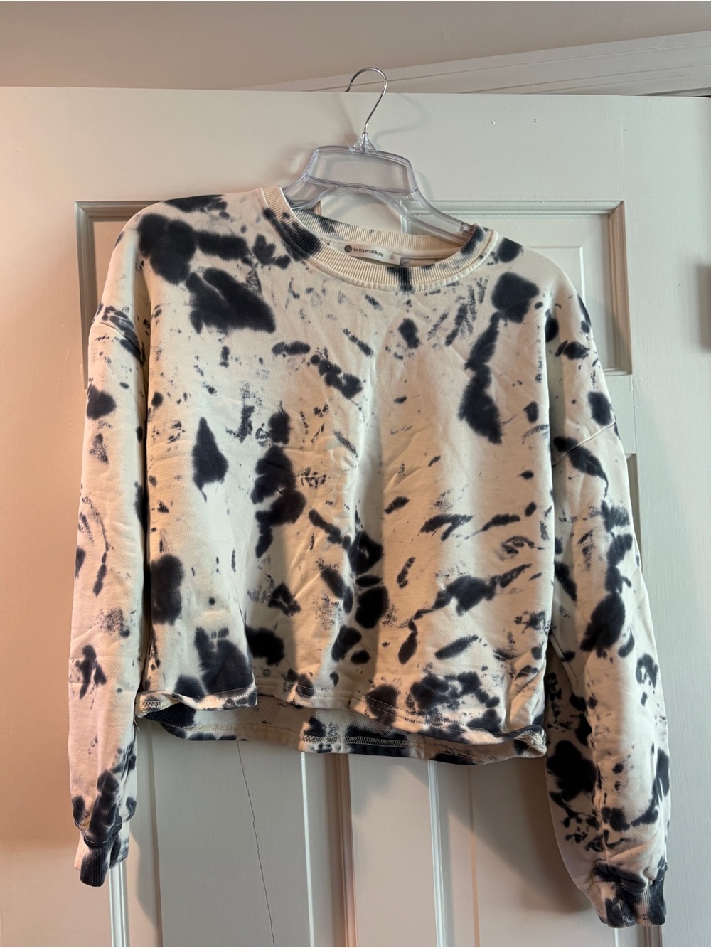 Navy and White Tie-Dye Sweatshirt